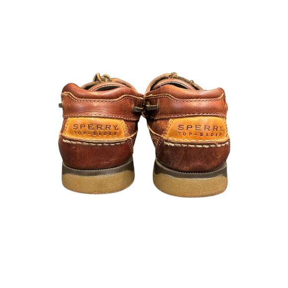 Sperry topsider mako brown leather boat shoes mens size 11.5. - Picture 4 of 8